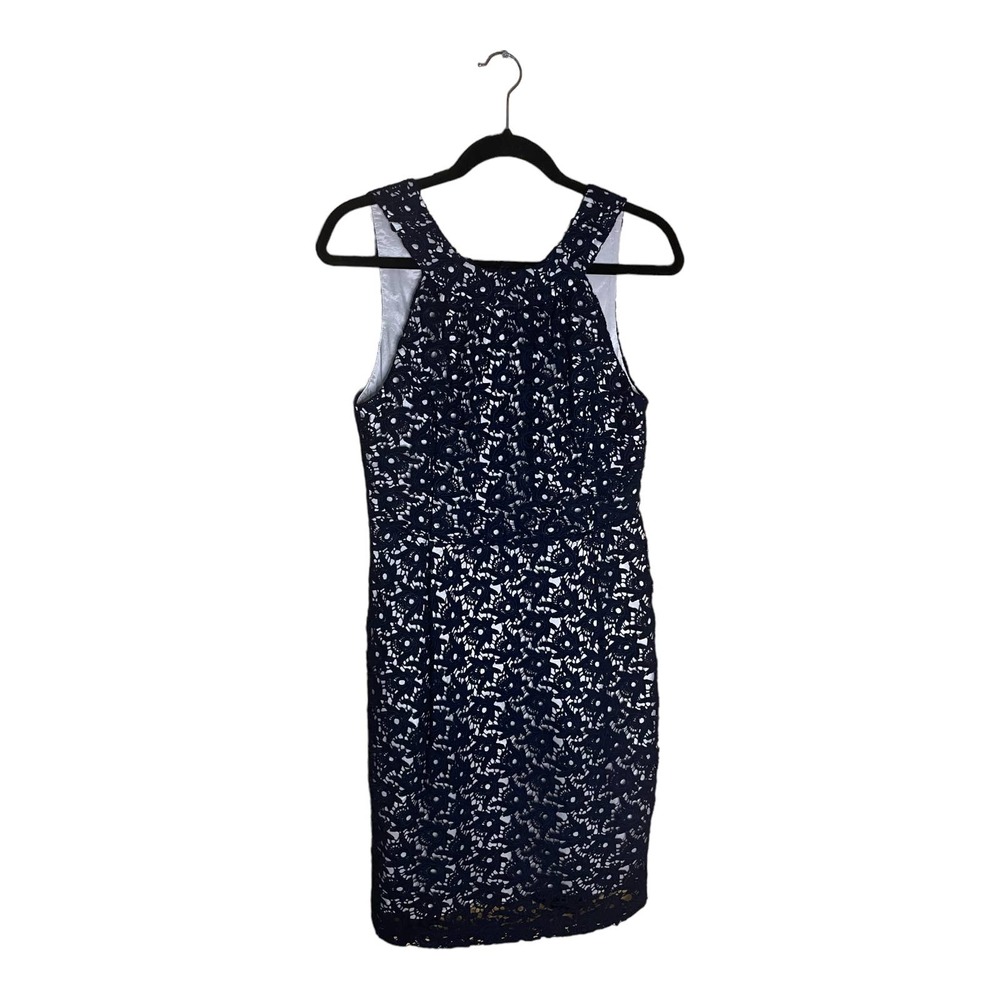 Beth Bowley (Anthropologie) Dark Navy Blue Cotton Halter Style Dress Size 6